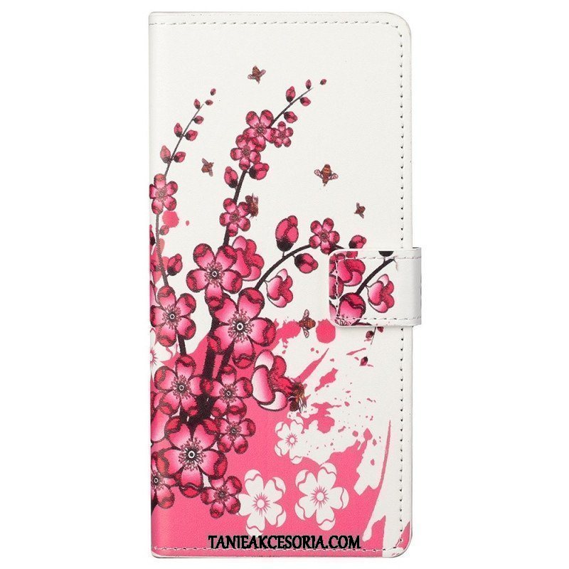 Etui Folio do Samsung Galaxy M23 5G Tropikalne Kwiaty