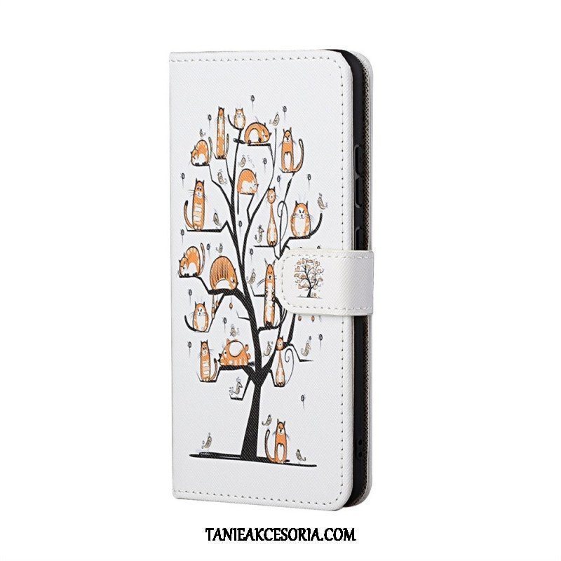 Etui Folio do Samsung Galaxy M23 5G z Łańcuch Stringi Koty