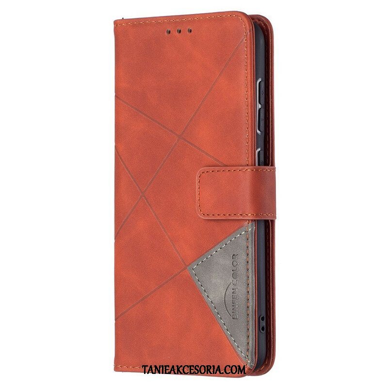 Etui Folio do Samsung Galaxy S21 FE Kolorowe Trójkąty Binfena