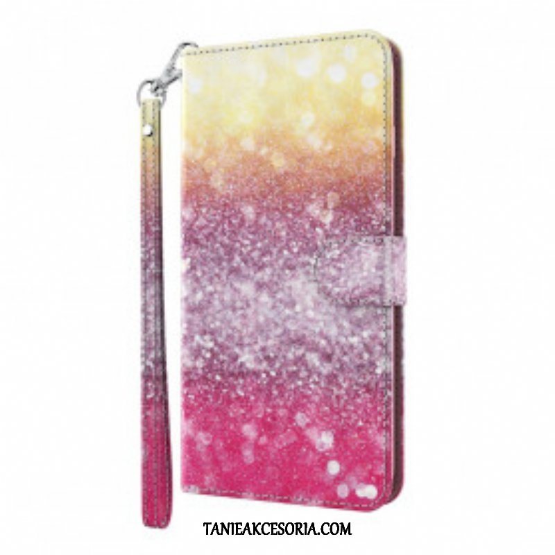 Etui Folio do Samsung Galaxy S21 Ultra 5G Magenta Brokatowy Gradient