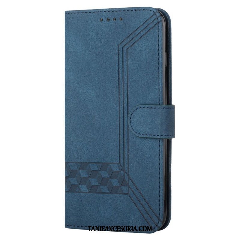 Etui Folio do Samsung Galaxy S22 5G Diamentowe Linie I Tekstura