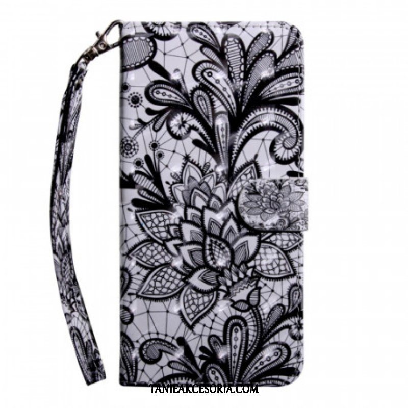 Etui Folio do Samsung Galaxy S22 Ultra 5G Szykowna Koronka