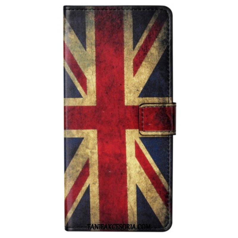 Etui Folio do Samsung Galaxy S23 Plus 5G Vintage Angielska Flaga