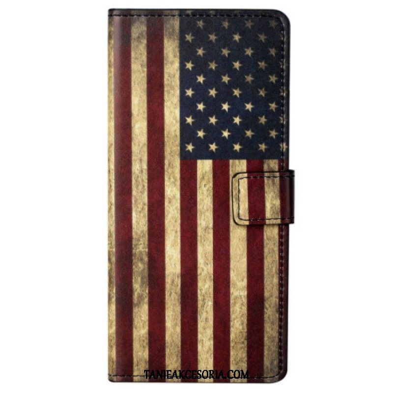 Etui Folio do Samsung Galaxy S23 Plus 5G Vintage Flaga Amerykańska