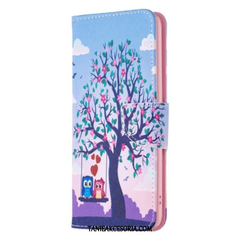 Etui Folio do Samsung Galaxy S23 Ultra 5G Sowy Na Huśtawce