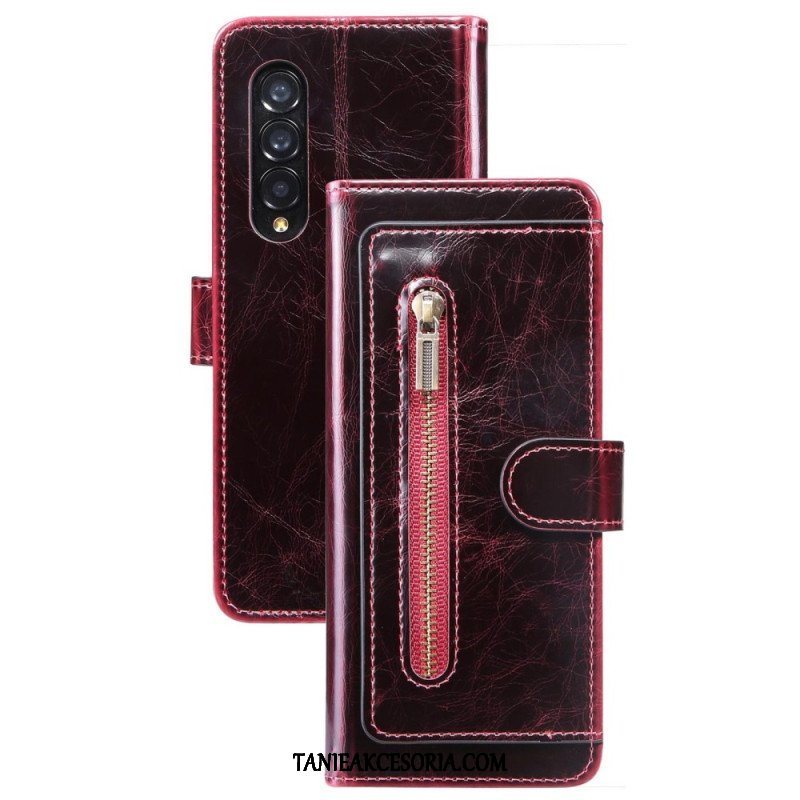 Etui Folio do Samsung Galaxy Z Fold 4 Wielofunkcyjne Kieszenie Ze Sztucznej Skóry