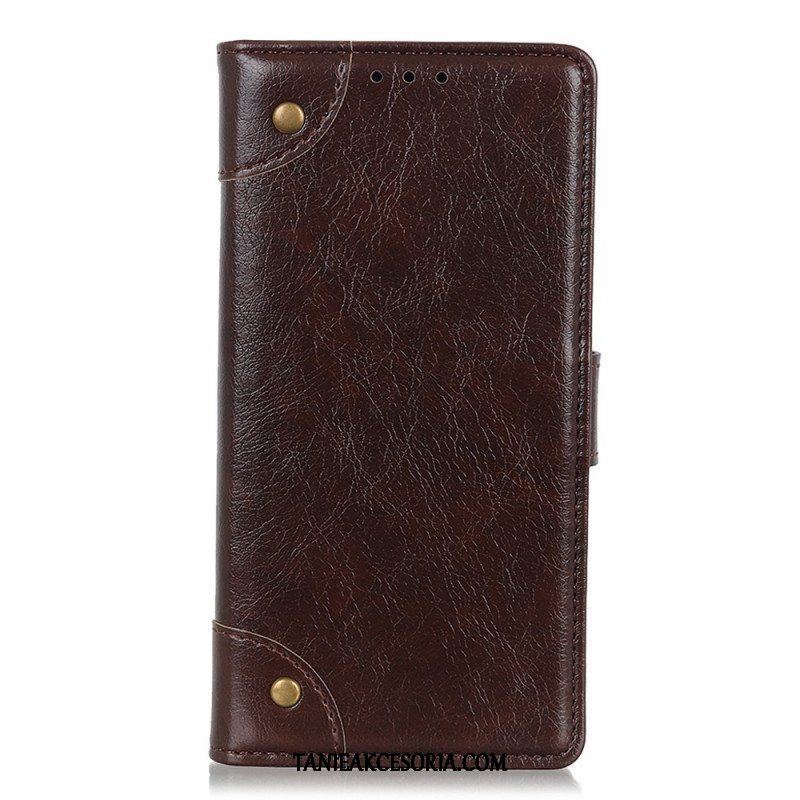 Etui Folio do Xiaomi 13 Pro Nity W Stylu Vintage Ze Skóry Nappa