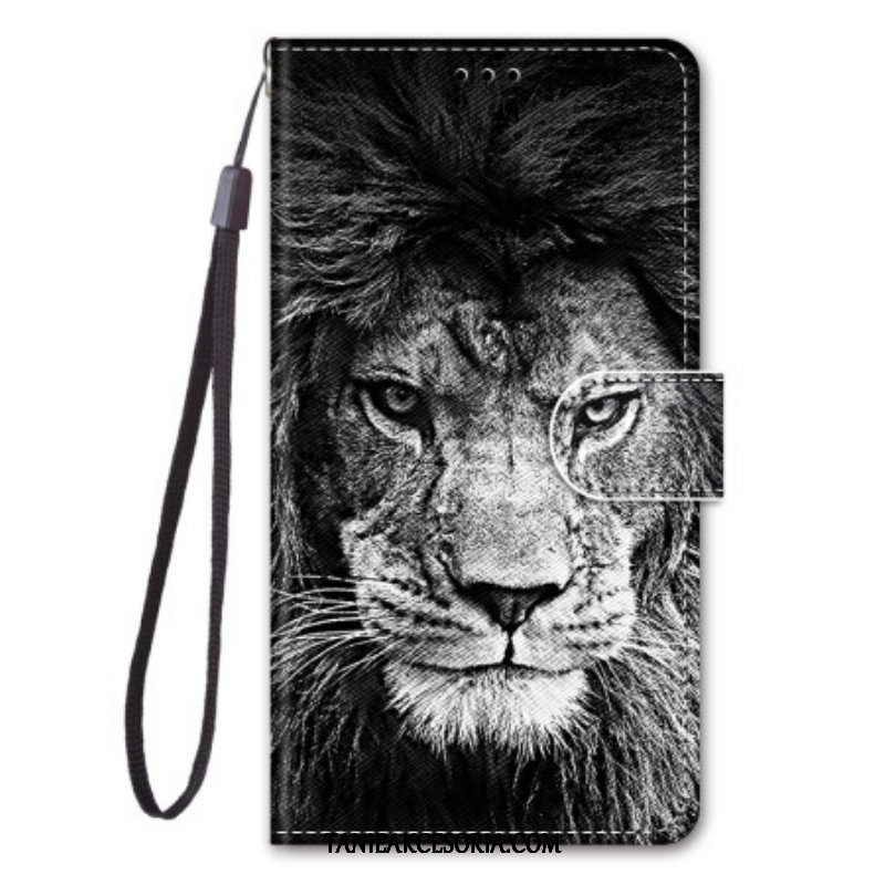 Etui Folio do Xiaomi 13 z Łańcuch Smycz Lew