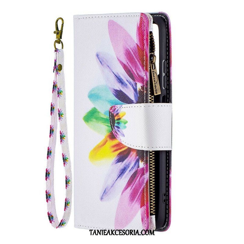 Etui Folio do Xiaomi Redmi Note 10 / 10S Kieszonka Zapinana Na Zamek W Kwiaty