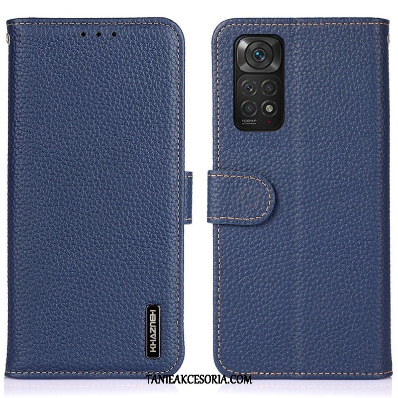 Etui Folio do Xiaomi Redmi Note 11 / 11S Khazneh Skóra Liczi