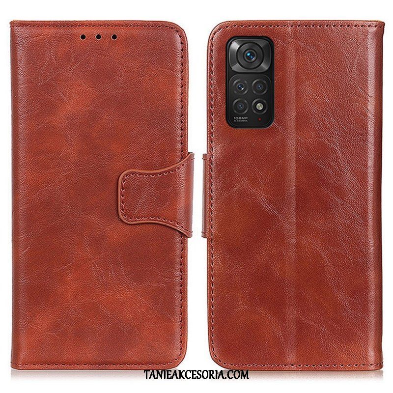 Etui Folio do Xiaomi Redmi Note 11 / 11S Skórzany Futerał Klapa Magnetyczna Tekstury