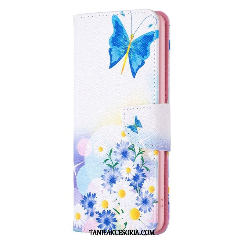 Etui Folio do Xiaomi Redmi Note 12 5G Akwarela Motyle