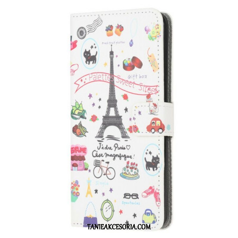 Etui Folio do iPhone 13 Mini Kocham Paryż