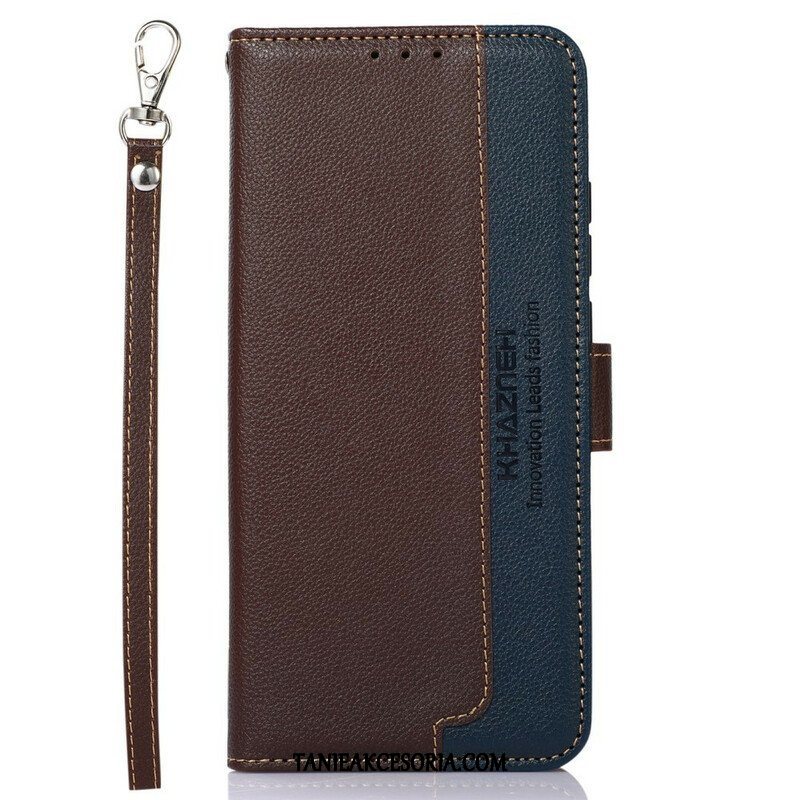 Etui Folio do iPhone 13 Mini Rfid Khazneh W Stylu Liczi