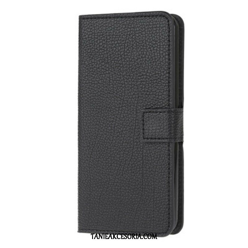 Etui Folio do iPhone 13 Pro Efekt Skóry Licowej Liczi