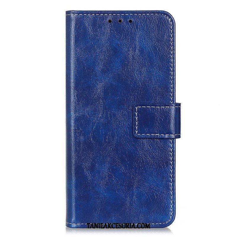 Etui Folio do iPhone 15 Lakierowane Z Widocznymi Szwami