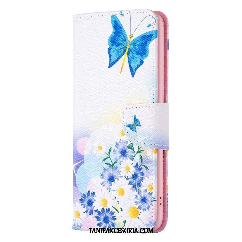 Etui Folio do iPhone 15 Plus Akwarela Motyle