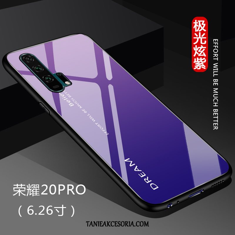 Etui Honor 20 Pro Cienka Lustro Ochraniacz, Pokrowce Honor 20 Pro Purpurowy Jednolity Kolor Szkło