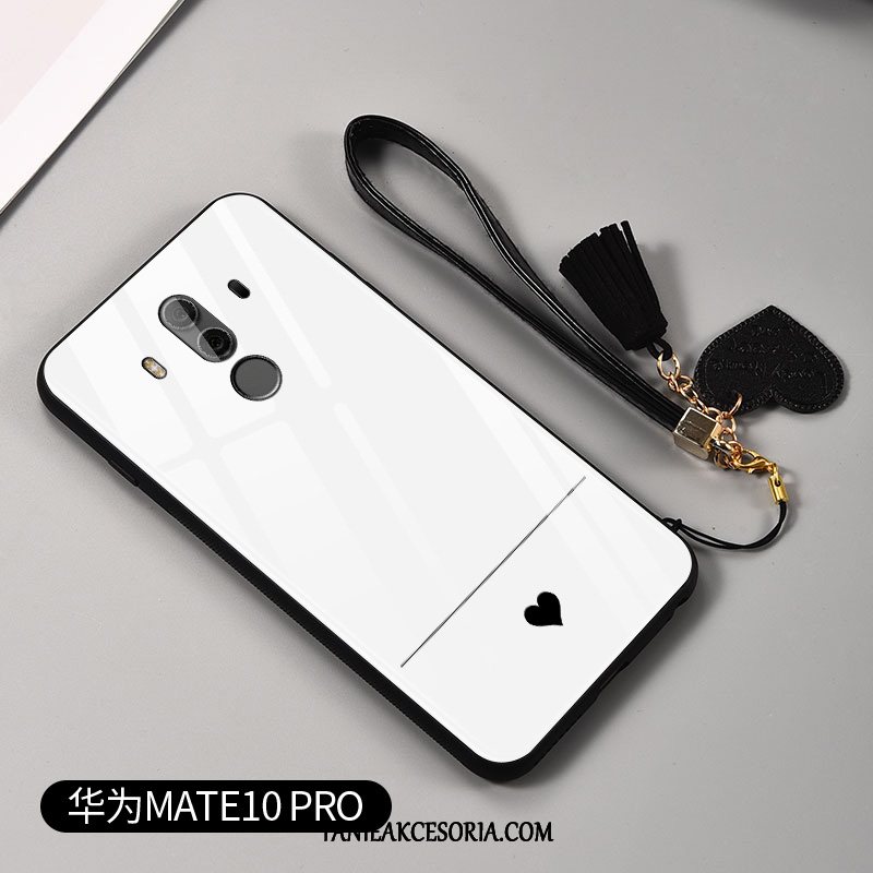 Etui Huawei Mate 10 Pro Szkło Kreatywne Miłość, Pokrowce Huawei Mate 10 Pro Zakochani Wiszące Ozdoby All Inclusive