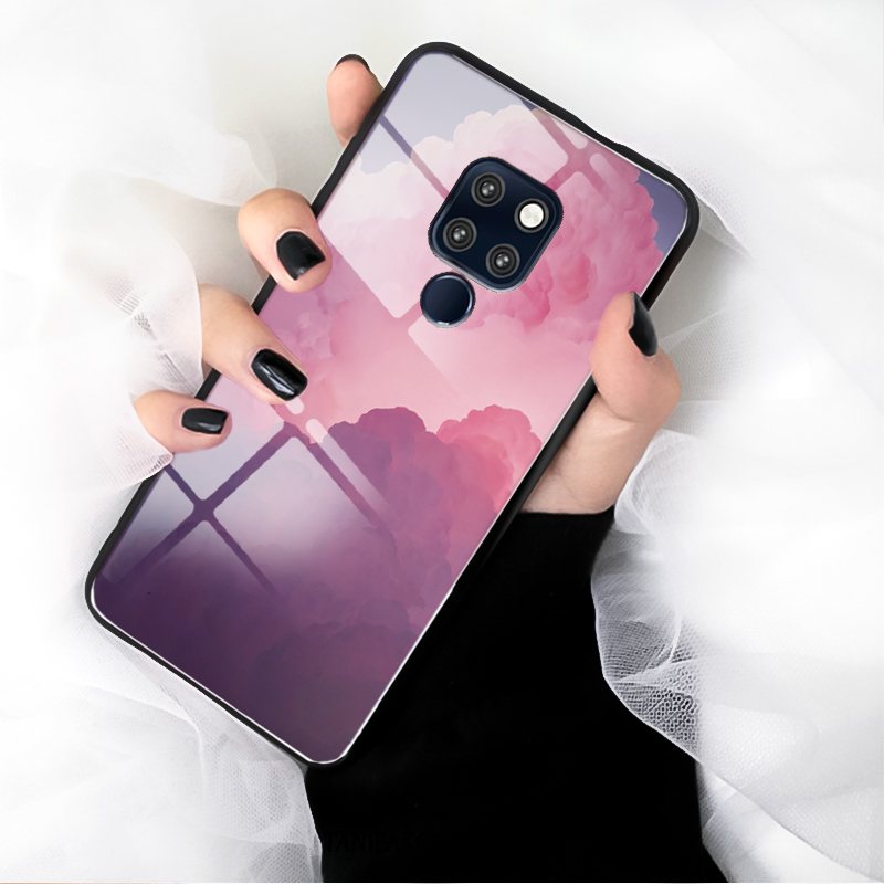 Etui Huawei Mate 20 Miesiąc Anti-fall Czarny, Pokrowce Huawei Mate 20 Tendencja Gwiaździsty Lustro