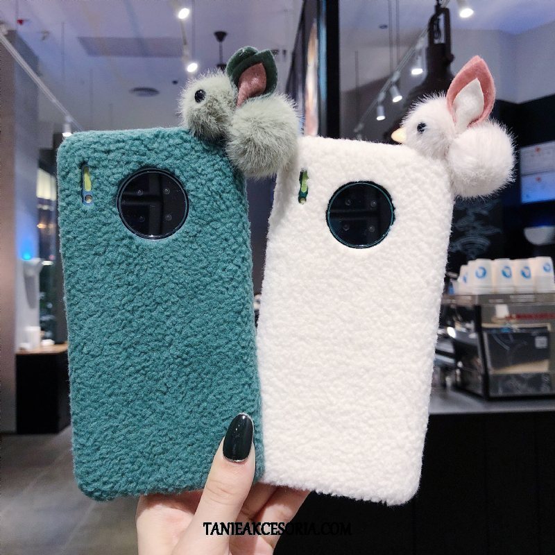 Etui Huawei Mate 30 Pro Bunny Pluszowa Piękny, Futerał Huawei Mate 30 Pro Czerwony Netto All Inclusive Biały