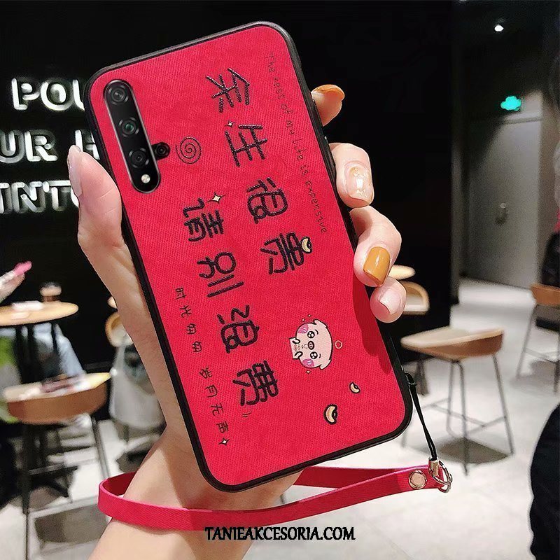 Etui Huawei Nova 5t Ochraniacz Miękki Wzór, Pokrowce Huawei Nova 5t Proste Trudno Czerwony