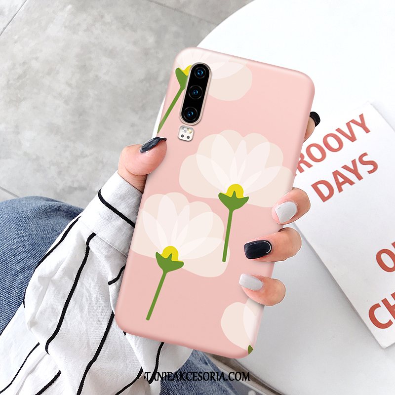 Etui Huawei P30 Anti-fall Moda All Inclusive, Obudowa Huawei P30 Wiatr Czerwony Netto Różowe