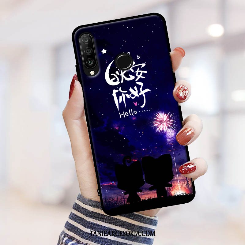 Etui Huawei P30 Lite Miękki Filmy Telefon Komórkowy, Obudowa Huawei P30 Lite Ochraniacz Niebieski