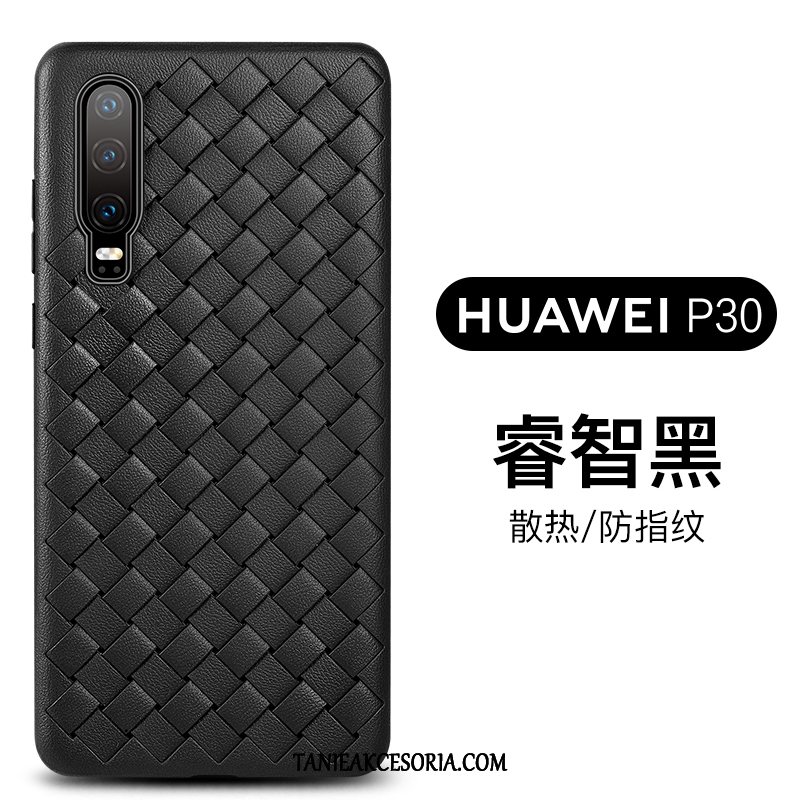 Etui Huawei P30 Miękki Przeplatane Skóra, Obudowa Huawei P30 Nowy Telefon Komórkowy Anti-fall