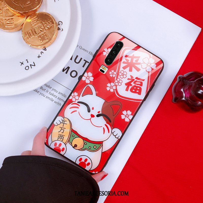 Etui Huawei P30 Osobowość Nowy Chiński Styl, Pokrowce Huawei P30 Modna Marka Bóg Bogactwa Kotek