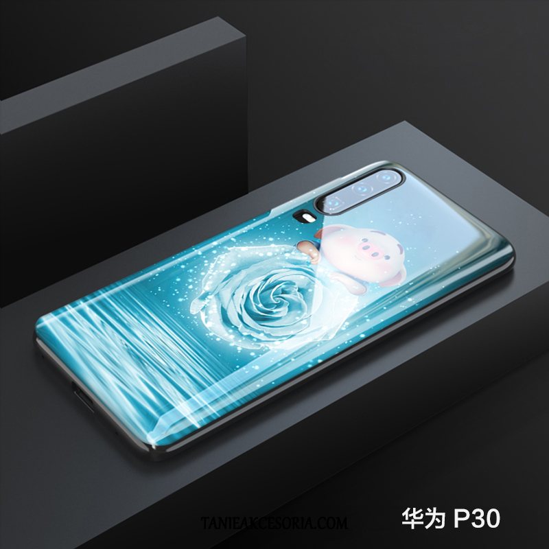 Etui Huawei P30 Zakochani Anti-fall Telefon Komórkowy, Pokrowce Huawei P30 Niebieski Szkło Kreskówka