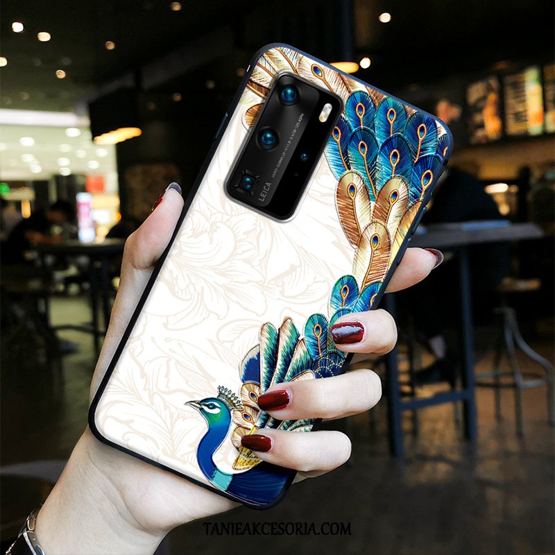 Etui Huawei P40 Pro Relief Etniczny Zakochani, Pokrowce Huawei P40 Pro Tendencja Anti-fall Nubuku