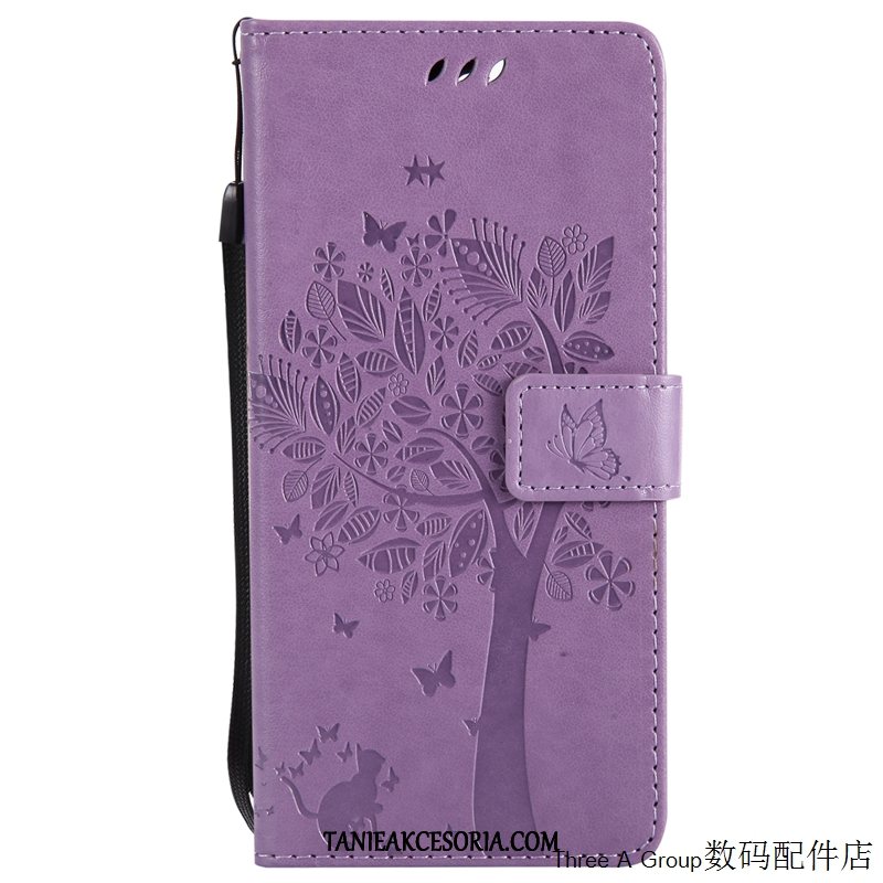 Etui Huawei Y7 2018 Purpurowy Telefon Komórkowy All Inclusive, Pokrowce Huawei Y7 2018 Osobowość Skórzany Futerał Miękki