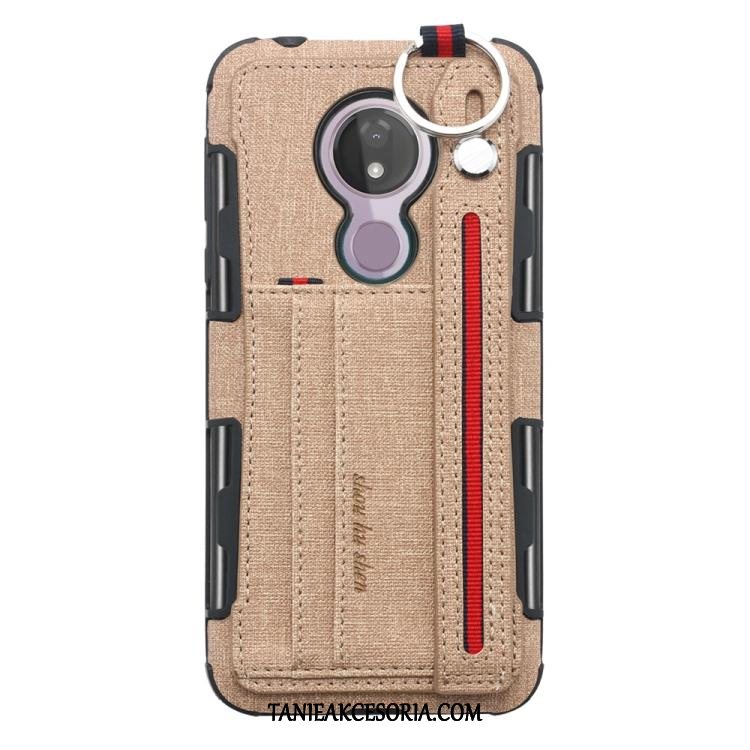 Etui Moto G7 Power Telefon Komórkowy All Inclusive Ochraniacz, Obudowa Moto G7 Power Karta Khaki Kreatywne