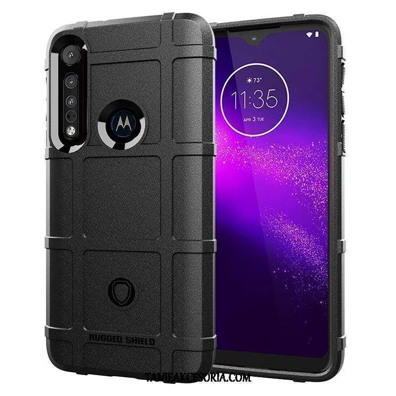 Etui Moto G8 Plus Dla Grubych Telefon Komórkowy Silikonowe, Pokrowce Moto G8 Plus All Inclusive Ochraniacz Czarny