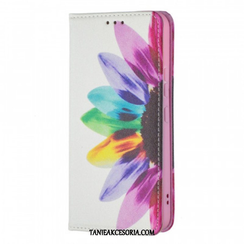 Etui Na Telefon do Samsung Galaxy S22 5G Etui Folio Akwarela Kwiat