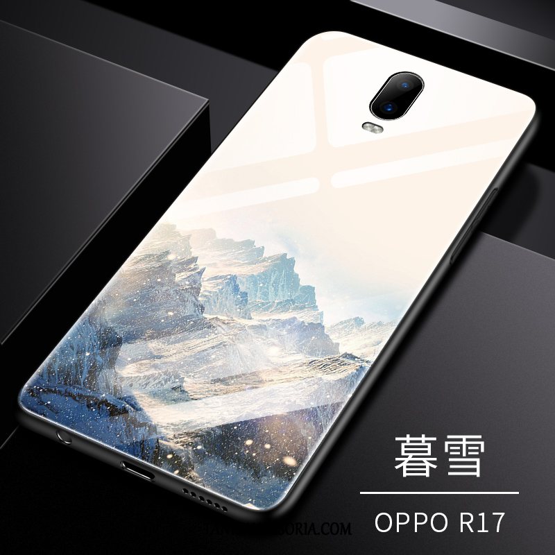 Etui Oppo R17 Szkło Silikonowe Miękki, Obudowa Oppo R17 All Inclusive Szkło Hartowane Kreatywne