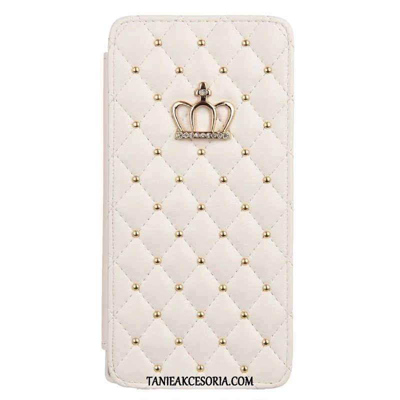 Etui Samsung Galaxy A50s Skórzany Gwiazda Anti-fall, Futerał Samsung Galaxy A50s All Inclusive Biały Rhinestone