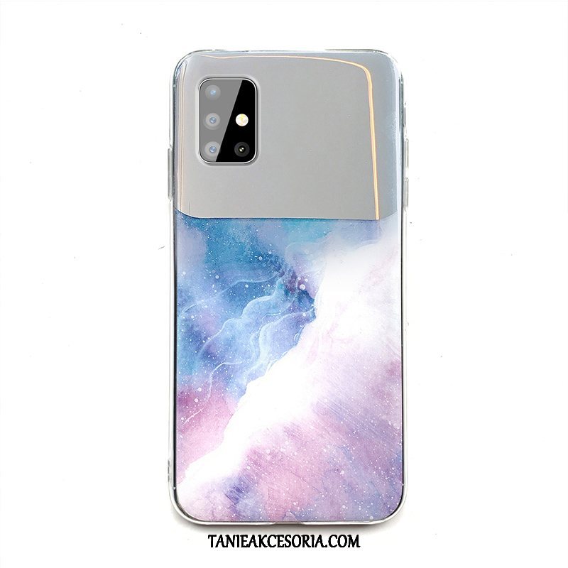 Etui Samsung Galaxy A51 Wiszące Ozdoby Gwiazda Silikonowe, Futerał Samsung Galaxy A51 Telefon Komórkowy Ochraniacz Purpurowy