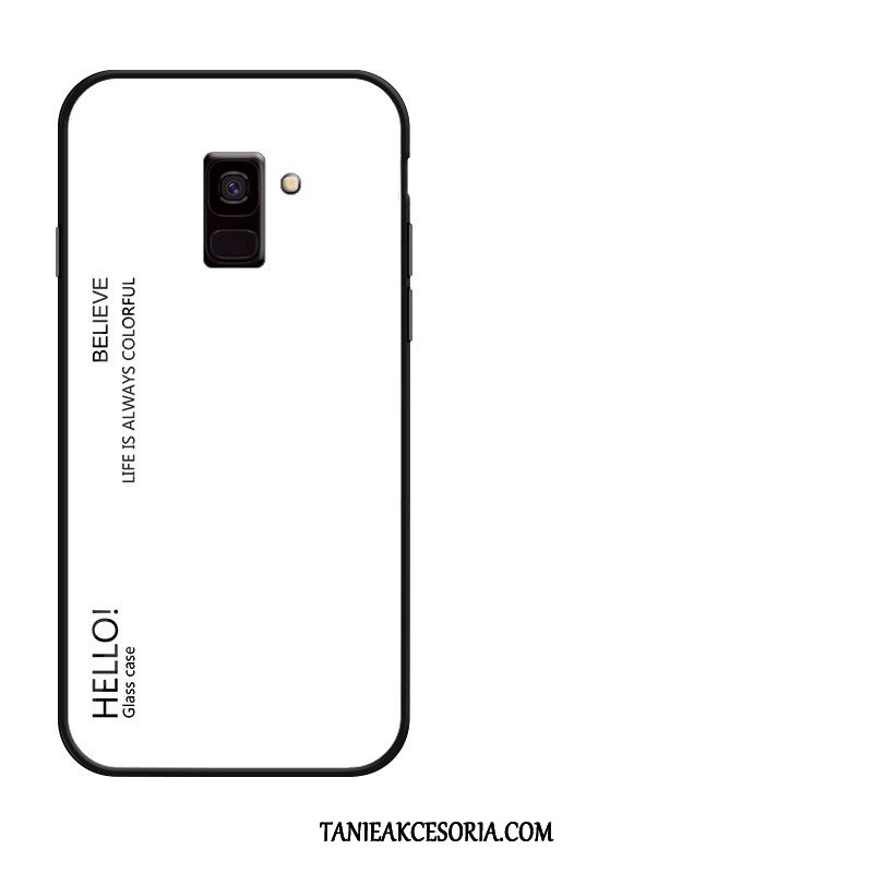 Etui Samsung Galaxy A6 Telefon Komórkowy Szkło Eleganckie, Futerał Samsung Galaxy A6 Ochraniacz Gwiazda Biały