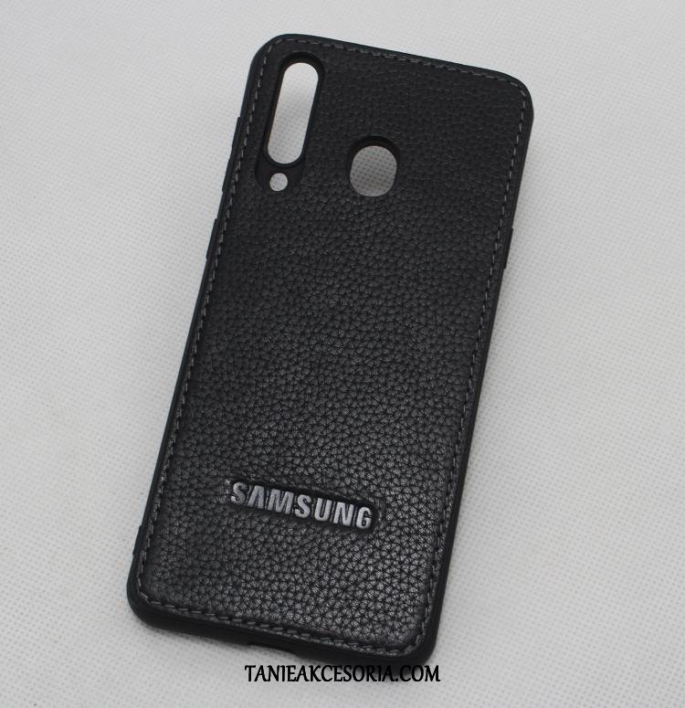 Etui Samsung Galaxy A60 Skórzany Futerał Anti-fall Skóra, Obudowa Samsung Galaxy A60 Czarny Telefon Komórkowy Ochraniacz