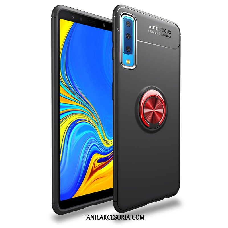 Etui Samsung Galaxy A7 Jednolity Kolor Proste Czarny, Obudowa Samsung Galaxy A7 Gwiazda Ochraniacz Czerwony