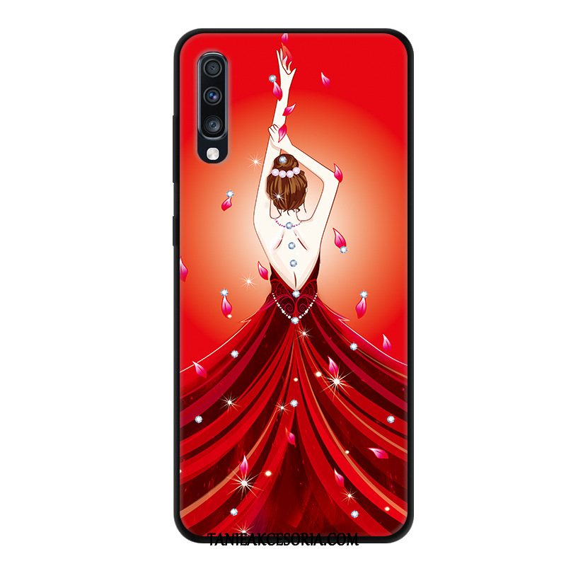 Etui Samsung Galaxy A70 Anti-fall Gwiazda Telefon Komórkowy, Futerał Samsung Galaxy A70 Kreatywne Ochraniacz Czerwony