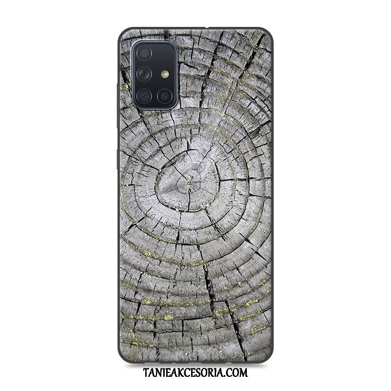 Etui Samsung Galaxy A71 Silikonowe Szary Miękki, Futerał Samsung Galaxy A71 Duży Telefon Komórkowy Wzór