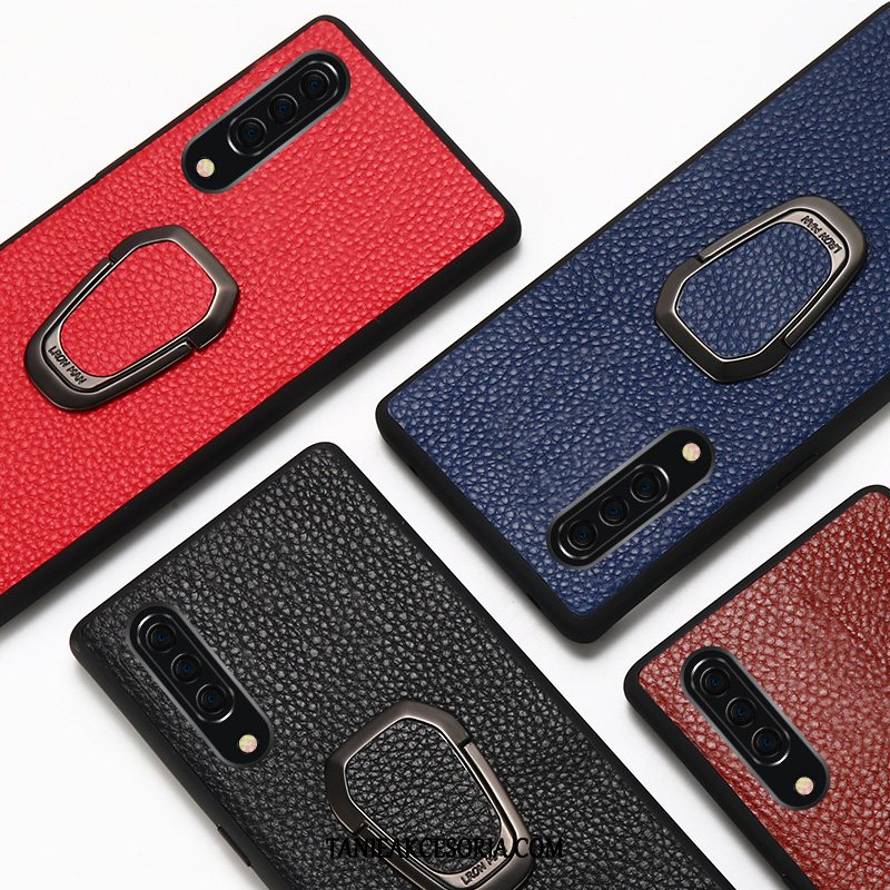 Etui Samsung Galaxy A90 5g Gwiazda Wspornik Anti-fall, Obudowa Samsung Galaxy A90 5g Prawdziwa Skóra Wysoki Koniec Telefon Komórkowy