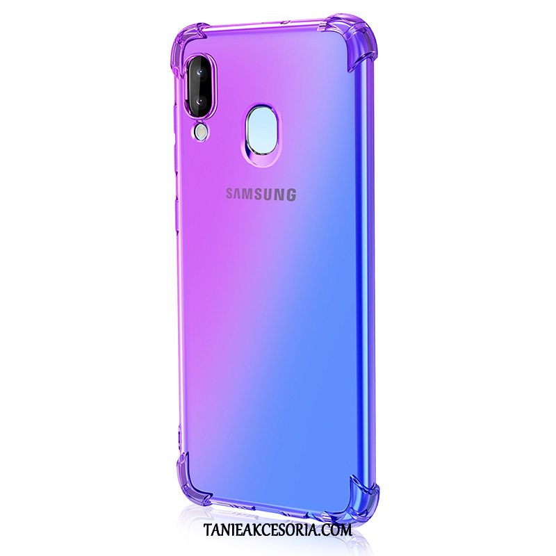 Etui Samsung Galaxy M20 Gwiazda Niebieski Kolor Gradientu, Futerał Samsung Galaxy M20 Fioletowy Telefon Komórkowy