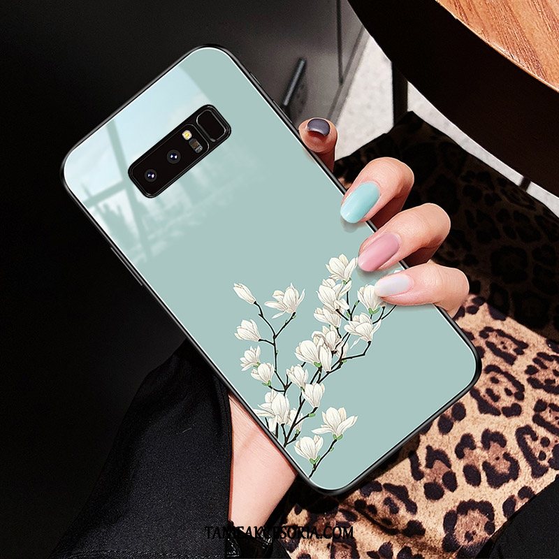 Etui Samsung Galaxy Note 8 Niebieski Gwiazda Moda, Obudowa Samsung Galaxy Note 8 Szkło Tendencja Anti-fall