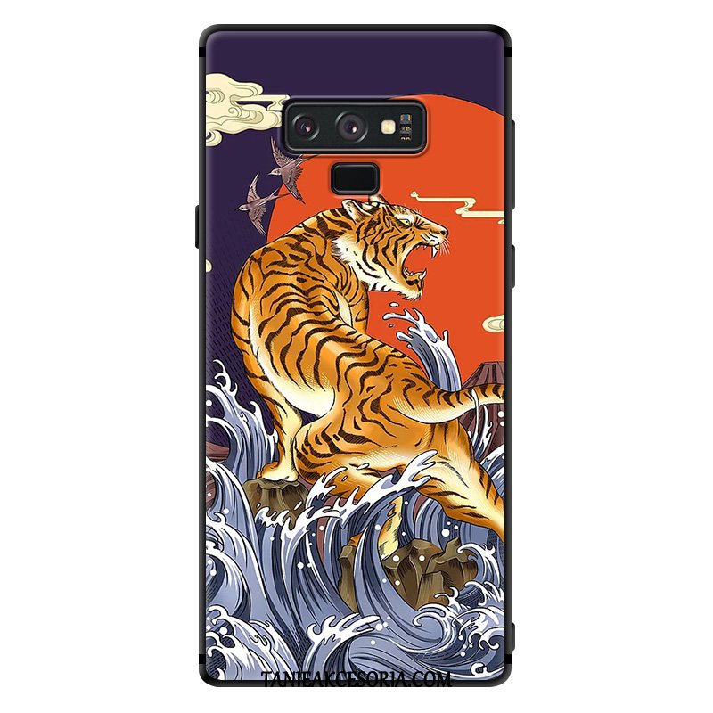 Etui Samsung Galaxy Note 9 Wiatr Purpurowy Chiński Styl, Pokrowce Samsung Galaxy Note 9 Ochraniacz Telefon Komórkowy Gwiazda