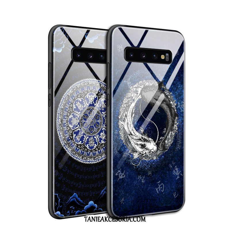 Etui Samsung Galaxy S10+ Kreatywne Niebieski All Inclusive, Pokrowce Samsung Galaxy S10+ Proste Ochraniacz Chiński Styl