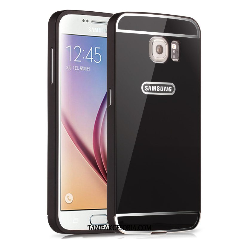 Etui Samsung Galaxy S6 Edge Ochraniacz Metal Nowy, Futerał Samsung Galaxy S6 Edge Gwiazda Granica Czarny